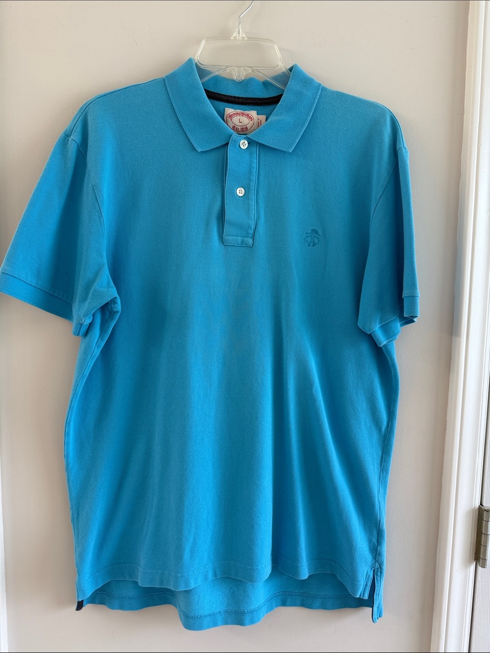 Brooks Brothers Men's Polo in Aqua Blue